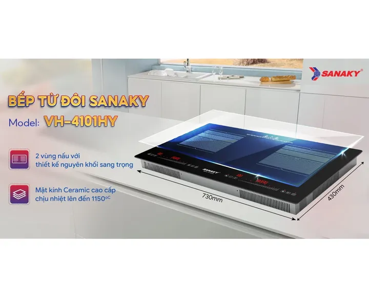 Bếp Điện Từ Đôi Sanaky VH4101HY
