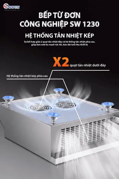 Bếp Từ Đơn Công Nghiệp Sowun SW 1230 3500W
