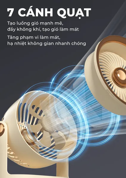 Quạt Sạc Để Bàn Mini Magic A-005