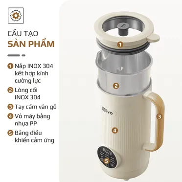 Máy Xay Nấu Đa Năng Olivo CB1200 1.2 Lít 16