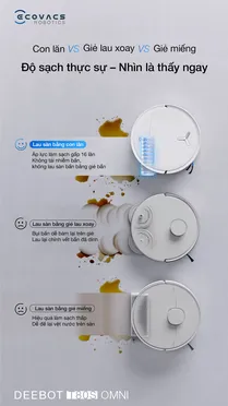 Robot Hút Bụi Thông Minh Ecovacs T80S OMNI Màu Đen 12