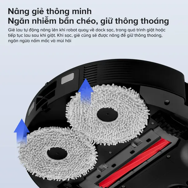 Robot Hút Bụi Roborock Qrevo S Pro Màu Đen