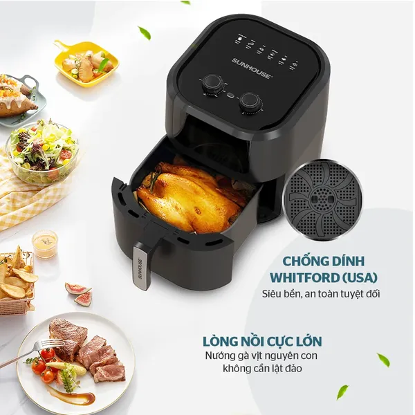 Nồi Chiên Không Dầu Sunhouse SHD4037 9 Lít