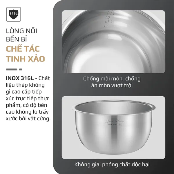 Nồi Cơm Điện Cao Tần Olivo RC800IH 1.5 Lít