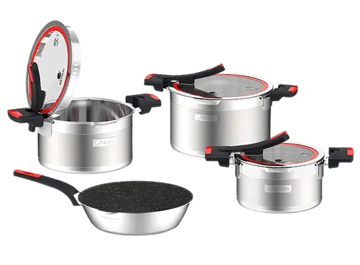 Bộ Nồi Inox Liền Khối Elmich Milano EL-8093 Size 16,18,22, Chảo 26cm