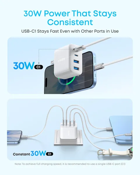 Củ Sạc Anker Zolo 2C2A 50W Đen (Black) B2B_A121E