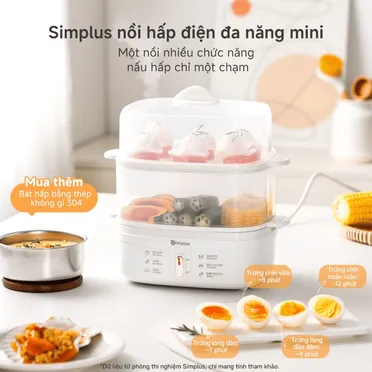 Nồi Hấp Điện Simplus DZEG007WH00 1