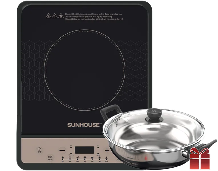 Bếp từ đơn Sunhouse SHD6160 1800W (Tặng Kèm Nồi)