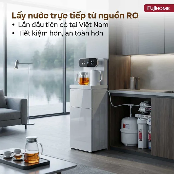 Cây Nước Nóng Lạnh Kết Hợp Bàn Pha Trà Cafe Fujihome TB237N