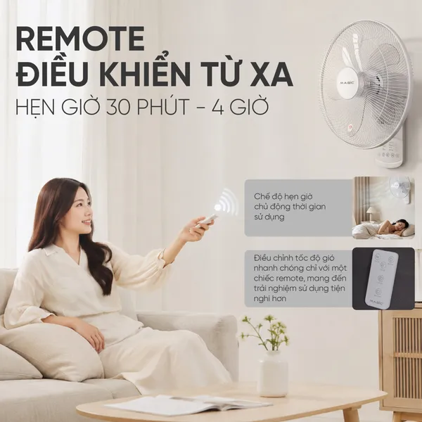 Quạt Treo Tường Magic Eco A-259 60W