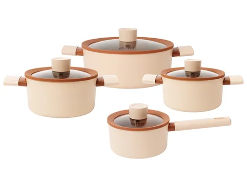 Bộ Nồi Chống Dính Ceramic Elmich Mocha EL5243MC04 Size 18,20,24, Quánh 16cm 0