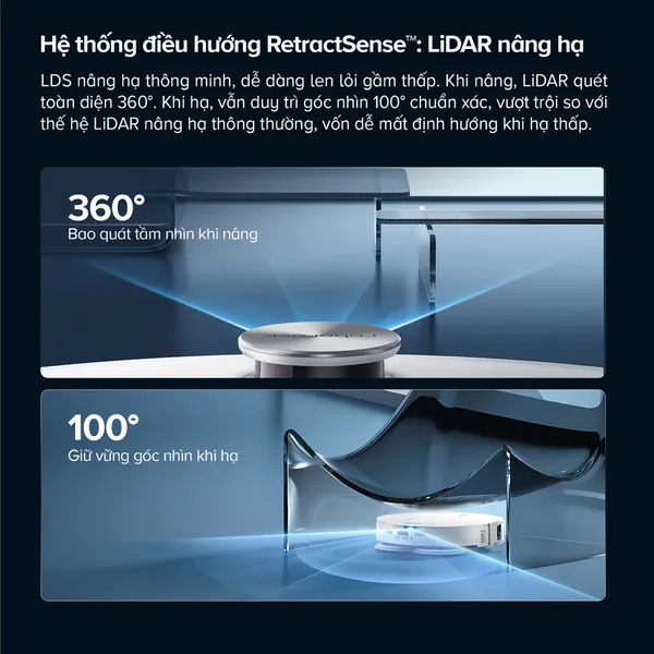 Robot Hút Bụi Roborock Curv 2 Pro Màu Trắng