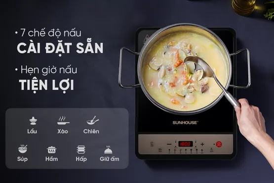 Bếp Từ Đơn Sunhouse SHD6156MT 1800W 4