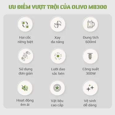 Máy Xay Sinh Tố Mini Olivo MB300 2