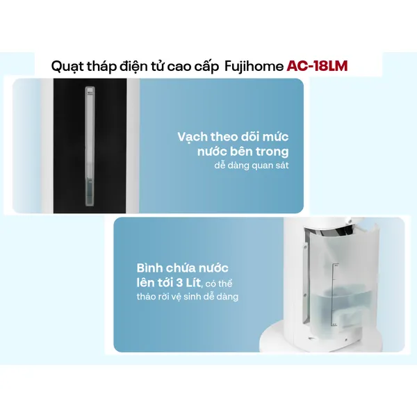 Quạt Tháp Hơi Nước Fujihome AC-18LM 43W