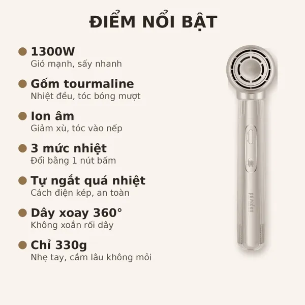 Máy Sấy Tóc Tạo Kiểu Đa Năng 5 in 1 Paveden SIGNATURE PHD-136PG