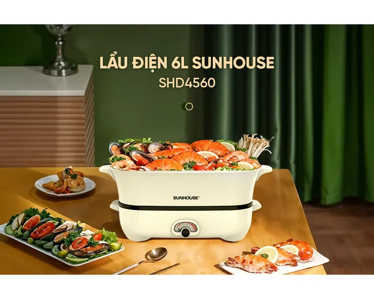 Nồi Lẩu Điện Sunhouse SHD4560 6 Lít