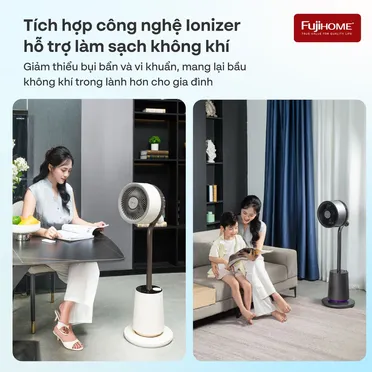 Quạt Tuần Hoàn Thông Minh, Ra Lệnh Giọng Nói Fujihome Luxury CFR01PRO-VOICE (Màu trắng) 5