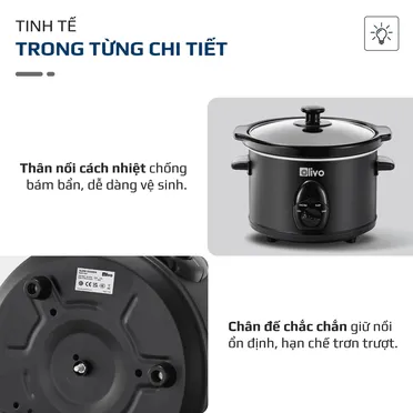 Nồi Nấu Chậm Olivo SC30 3 Lít 9