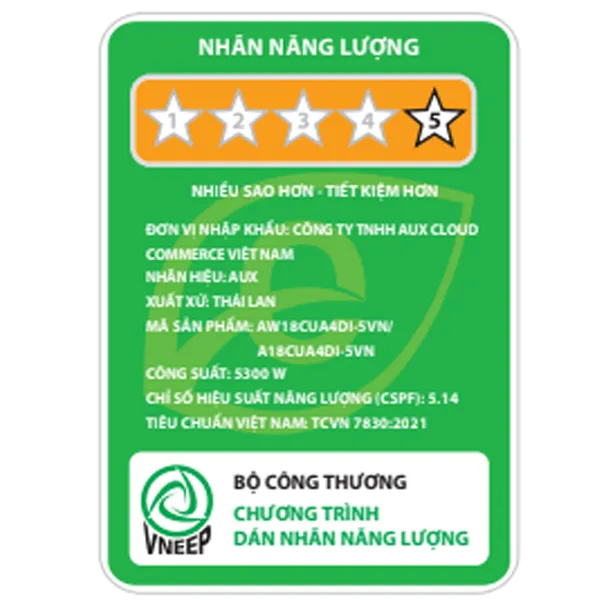 Máy Lạnh AUX Inverter 2 Hp AW18CUA4DI-5VN