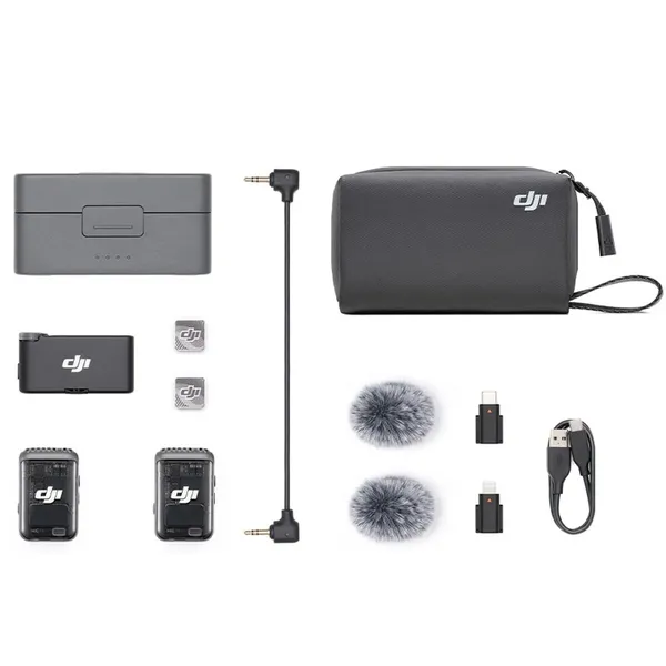 Thiết Bị Thu Âm Không Dây DJI Mic 2 (2TX + 1RX + 1 Hộp sạc Mic) _DMT02&DMR02&DMC02