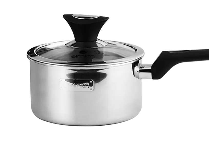 Bộ Nồi Chảo Inox Cao Cấp 3 Lớp Đáy Liền Elmich EDA-0866