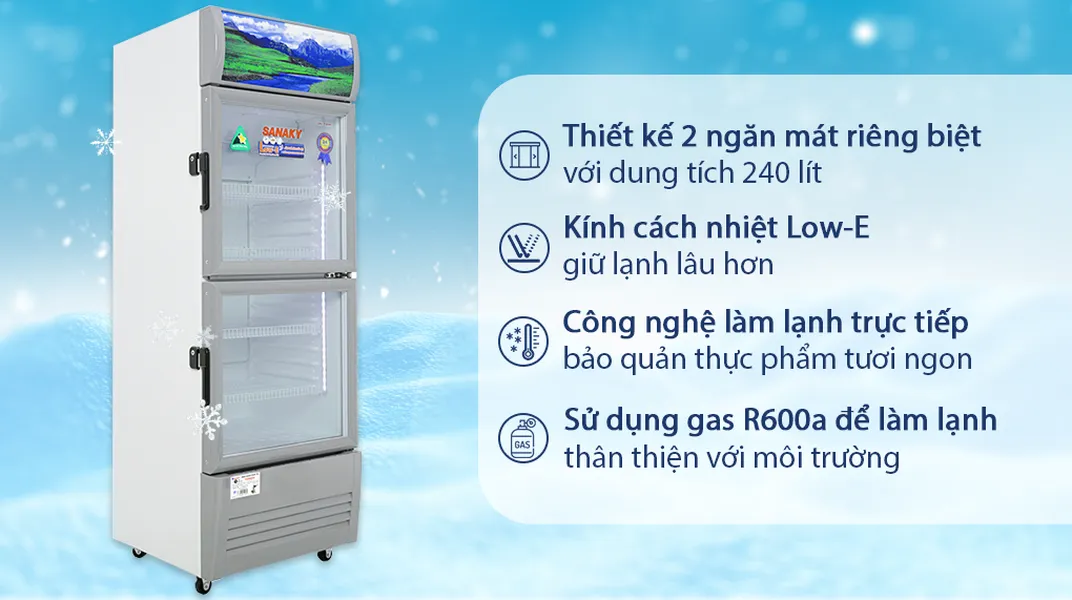 Tủ Mát Sanaky 240 Lít VH-308WL