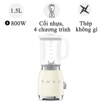 Máy Xay Sinh Tố Smeg BLF03CREU Màu Kem