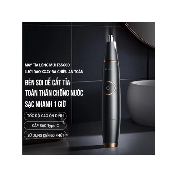 Máy Tỉa Lông Mũi Flyco FS5600 Màu Đen