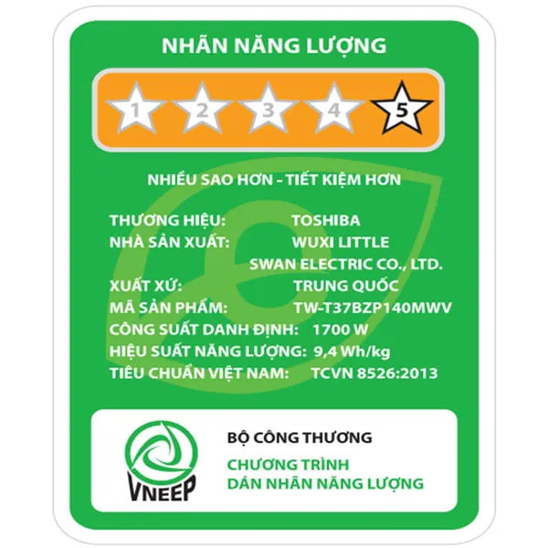 Máy Giặt Toshiba Inverter 13 Kg TW-T37BZP140MWV(WT)