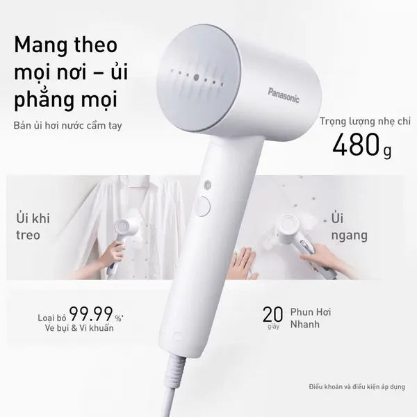Bàn Ủi Hơi Nước Cầm Tay Panasonic NI-GHD021WRA