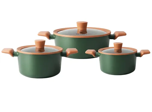 Bộ Nồi Chống Dính Ceramic Elmich Harmony EL5246PT01 Size 18, 20, 24cm