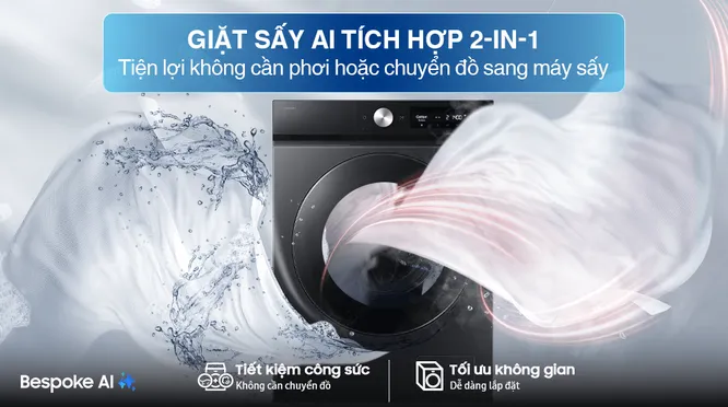 Máy Giặt Sấy Samsung Inverter Giặt 12/7 Kg WD12DB7B85GBSV