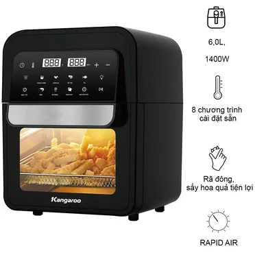 Lò Chiên Không Dầu 6 Lít Kangaroo KG6AF2A