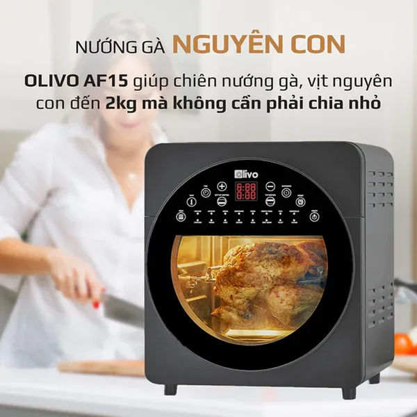 Nồi Chiên Không Dầu Olivo AF15