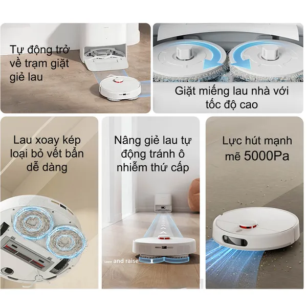 Robot Hút Bụi Lau Nhà Tự Giặt Giẻ Xiaomi X20