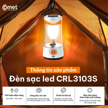 Đèn Sạc Led Comet CRL3103S 4