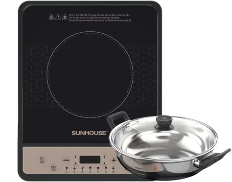 Bếp từ đơn Sunhouse SHD6160 1800W (Tặng Kèm Nồi) 0