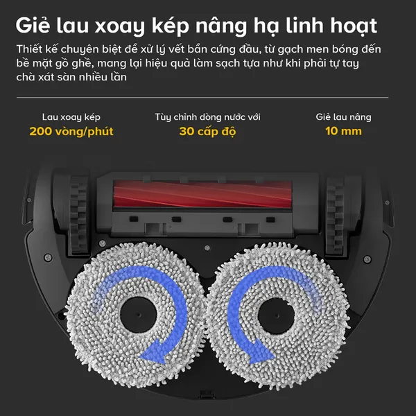 Robot Hút Bụi Lau Nhà Roborock QR 798 - Đen