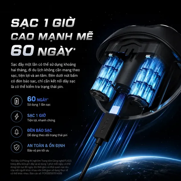 Máy Cạo Râu Điện Flyco FS891VN Màu Đen