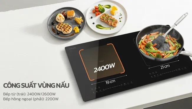 Bếp Đôi Hỗn Hợp Hawonkoo Inverter CEH-263 4800W - Xuất Xứ Thái Lan 18