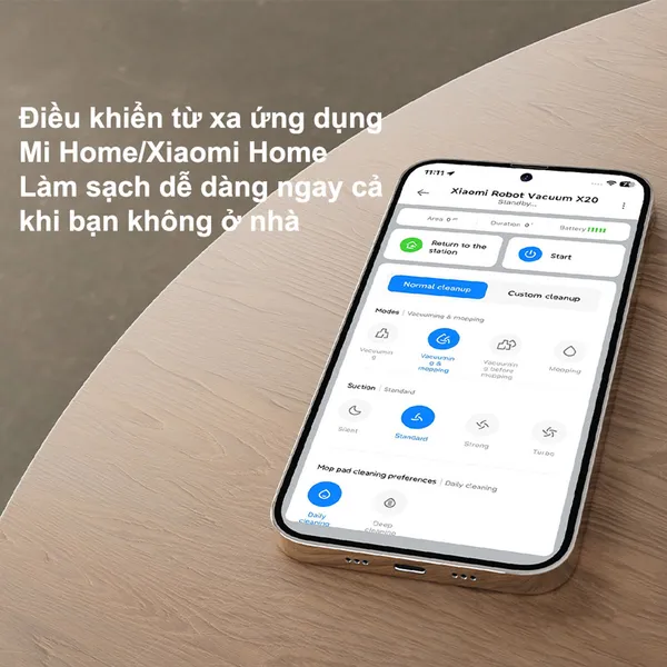 Robot Hút Bụi Lau Nhà Tự Giặt Giẻ Xiaomi X20