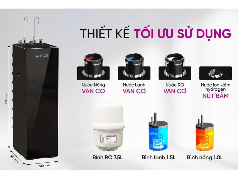 Máy Lọc Nước Ion Kiềm Hydrogen Mutosi MP-H112UV 11 Lõi