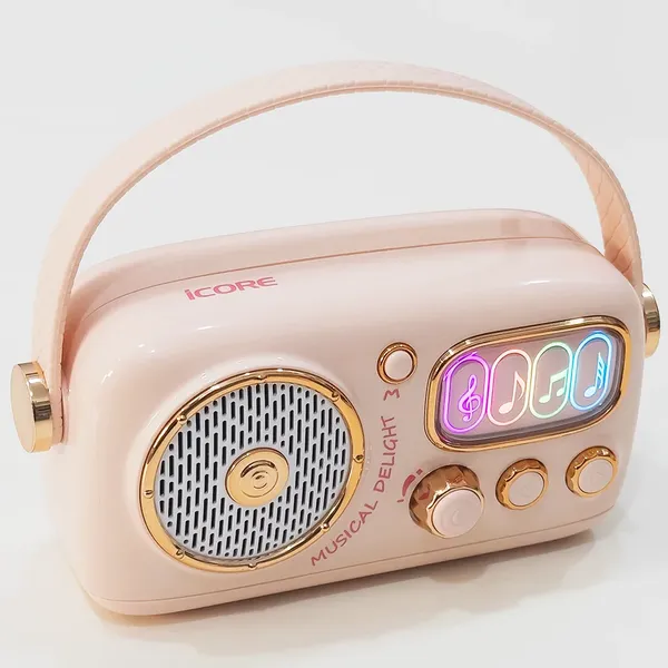 Bộ Loa Karaoke Mini Cổ Điển Bluetooth iCore VSM99 (Kèm 02 Micro)