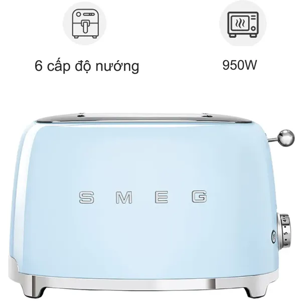 Máy Nướng Bánh Mì SMEG TSF01PBEU - Xanh Nhạt