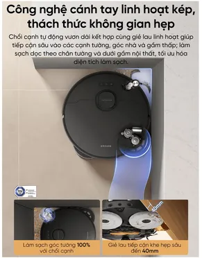 Robot Hút Bụi Lau Nhà Dreame L50s Pro Ultra Màu Đen 17