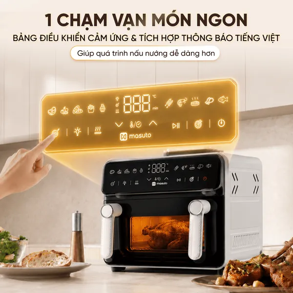 Nồi Chiên Không Dầu Masuto MSPPrimeAir 12 Lít