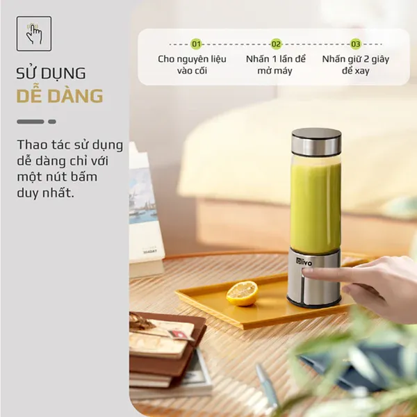 Máy Xay Sinh Tố Cầm Tay Olivo PB01